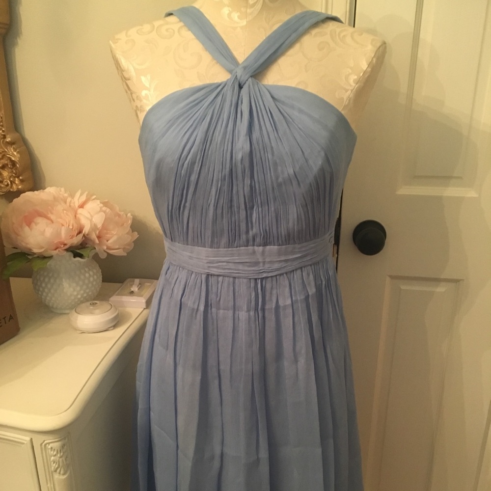 J. Crew Bridal light blue bridesmaids dress